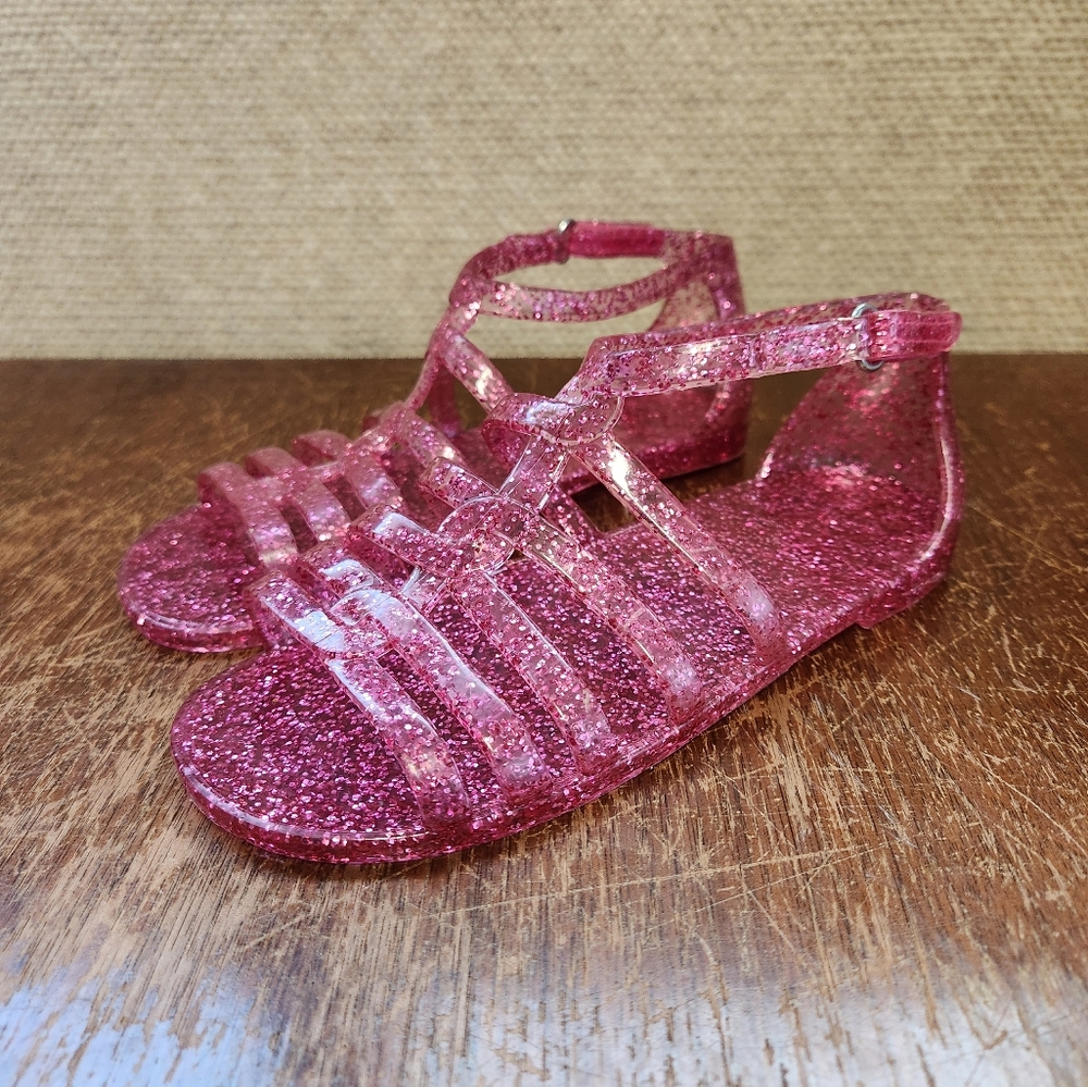 Girls Children's place pink glittery jelly sandals